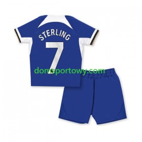 Koszulka Chelsea Raheem Sterling 7 Dziecięcy Domowe Koszulki Piłkarskie 2023-2024 Krótki Rękaw